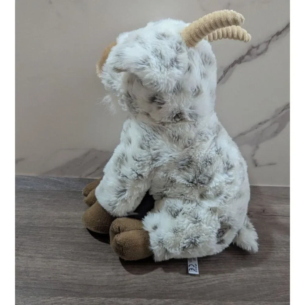 The Petting zoo Eco-Friendly Spotted Goat‎ Plush Stuffed Animal White Grey  12